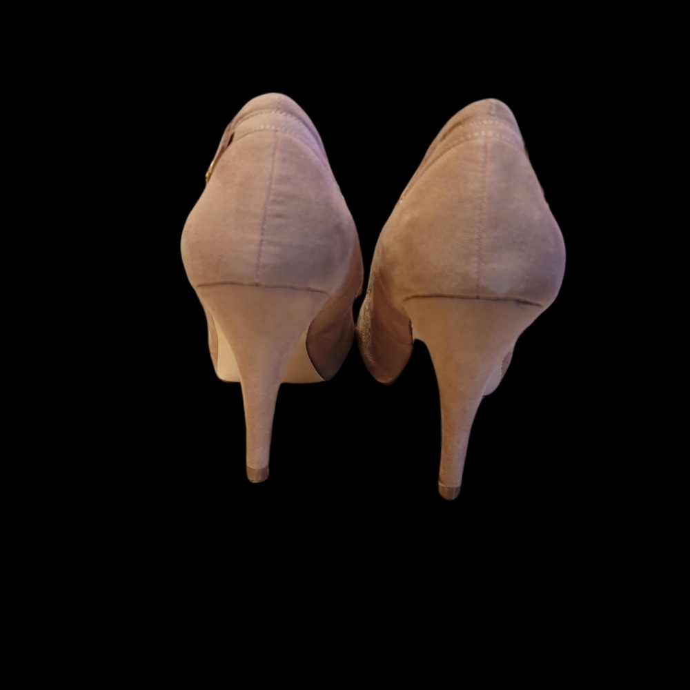 Just Fab Marlena Faux Suede Platform Heels 8 - Picture 3 of 5